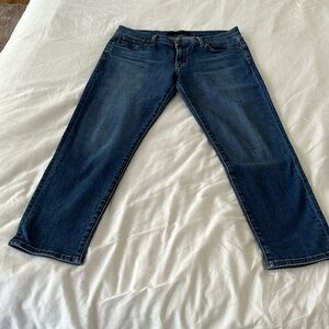 J Brand jeans. Size 27. Slightly cropped/ankle length.